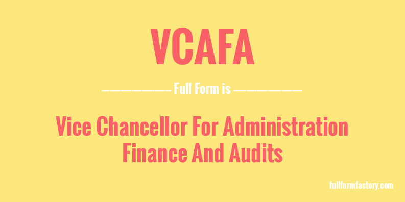 vcafa-full-form