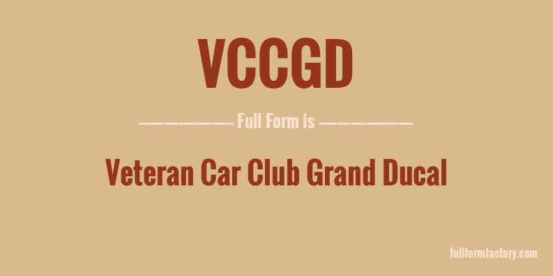 vccgd-full-form