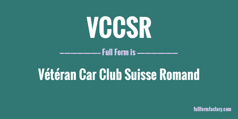 vccsr-full-form