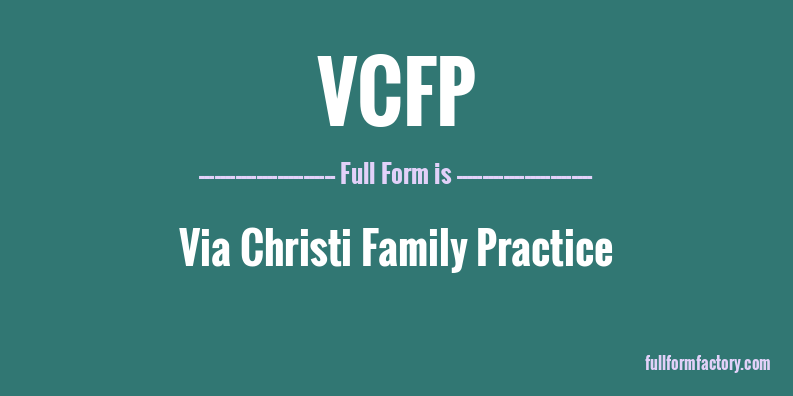 vcfp-full-form
