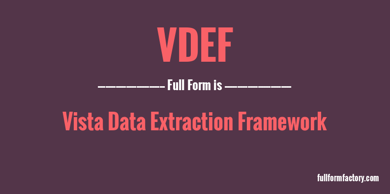vdef-full-form
