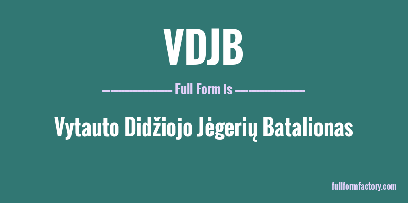 vdjb-full-form
