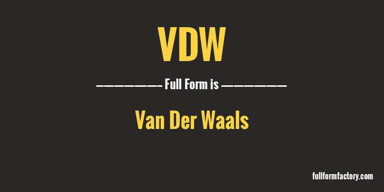 vdw-full-form