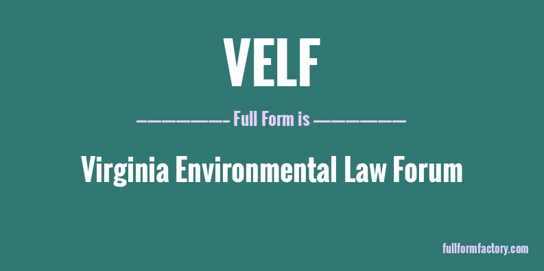 velf-full-form