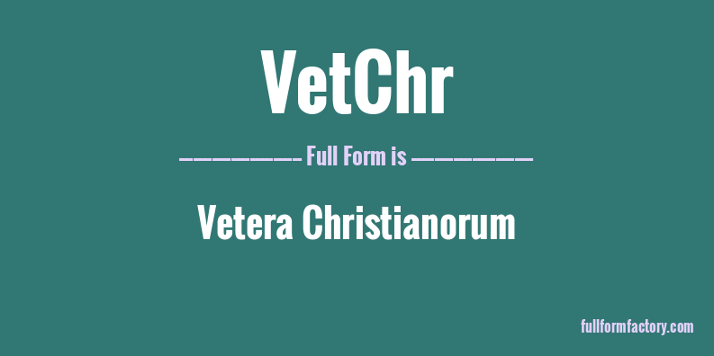 vetchr-full-form