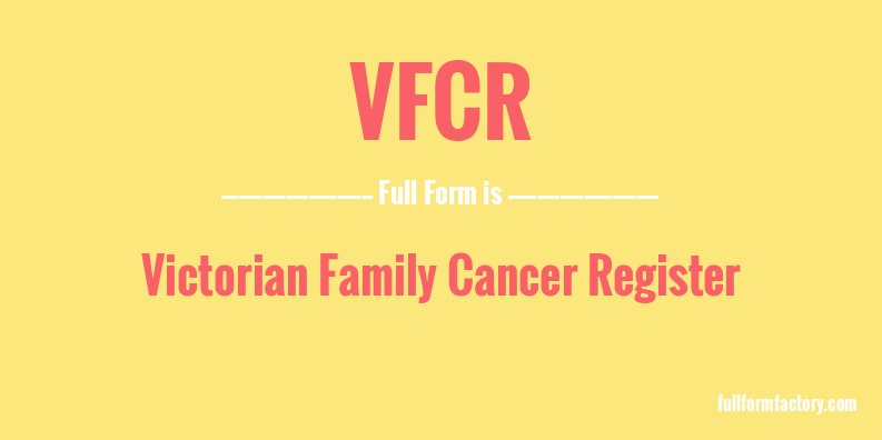 vfcr-full-form