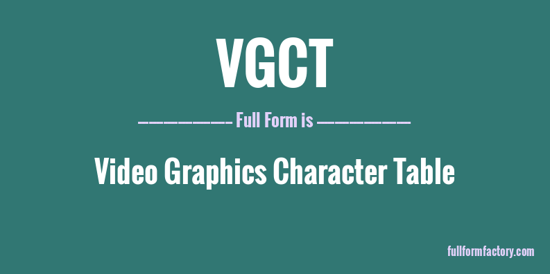 vgct-full-form