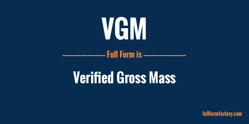 vgm-full-form