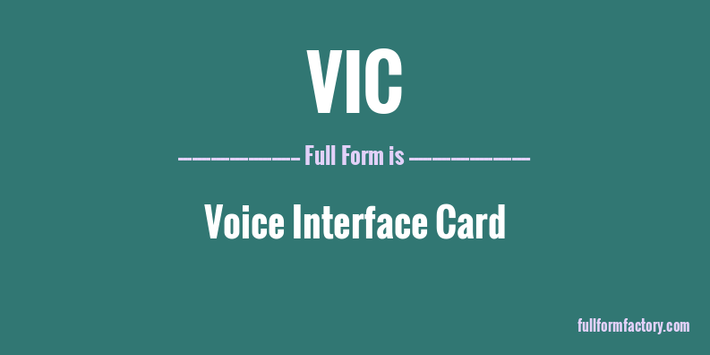 vic-full-form