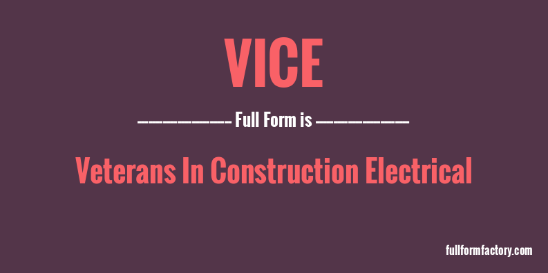 vice-full-form
