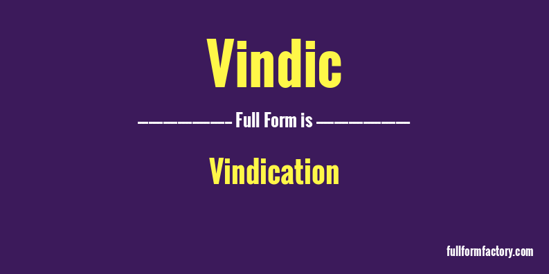 vindic-full-form