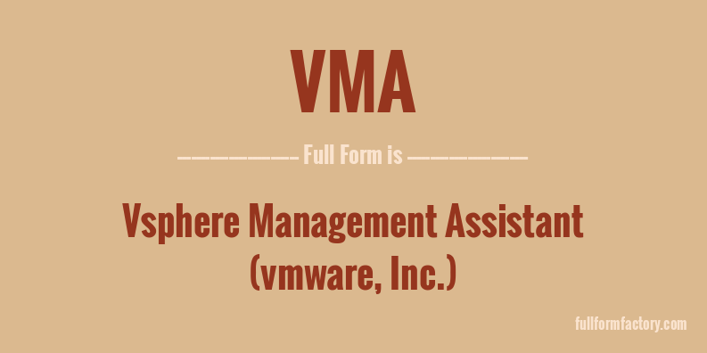 vma-full-form