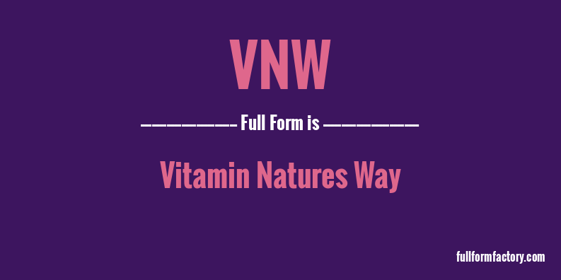 vnw-full-form