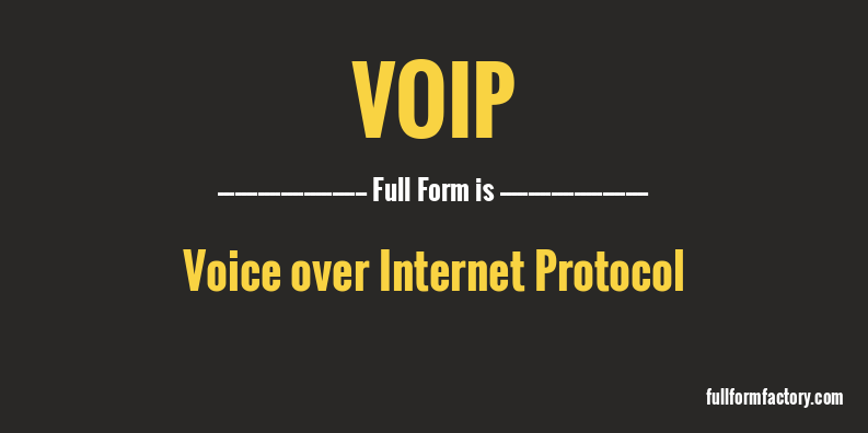 voip-full-form