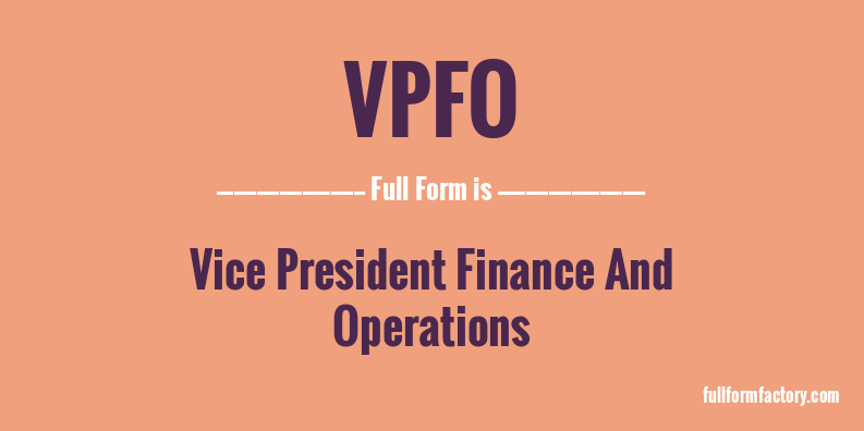 vpfo-full-form