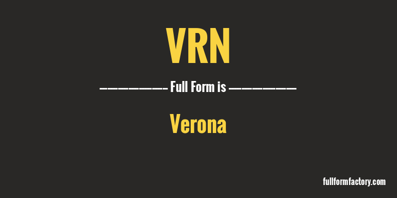 vrn-full-form