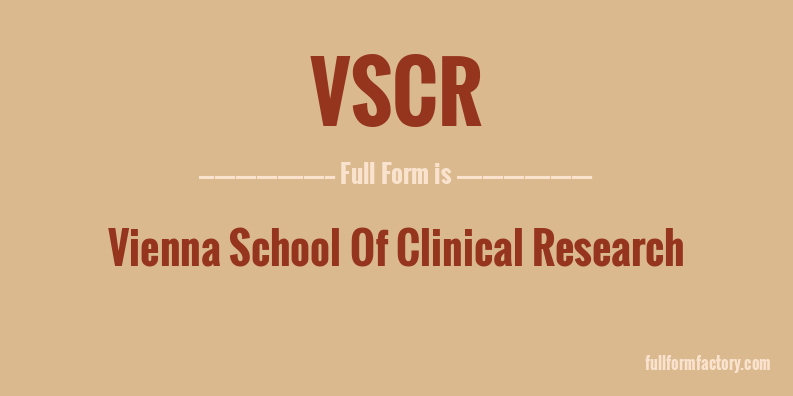 vscr-full-form