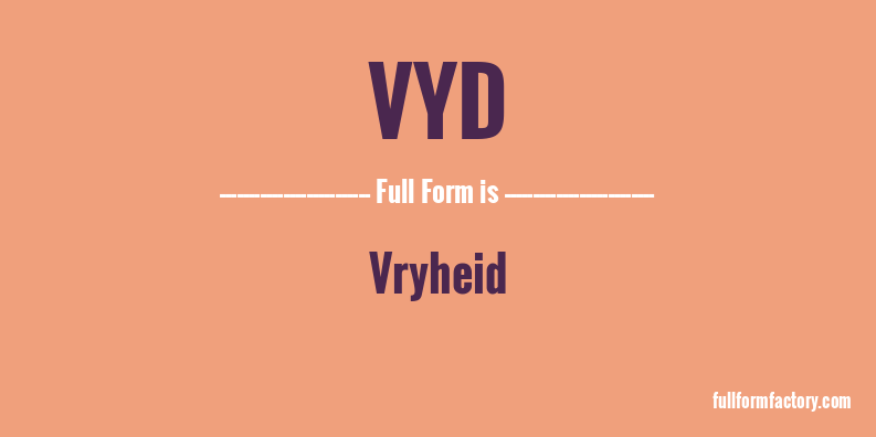 vyd-full-form