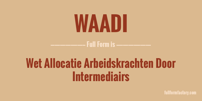 waadi-full-form