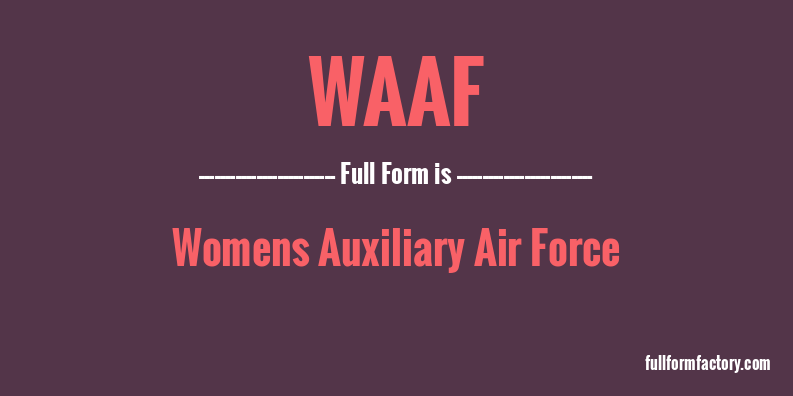waaf-full-form
