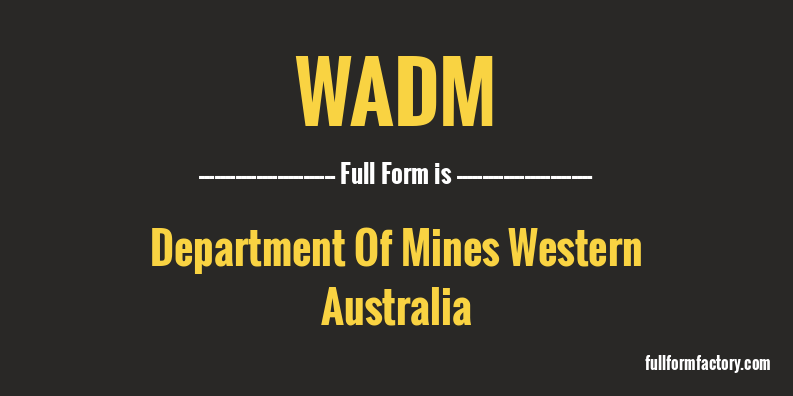 wadm-full-form