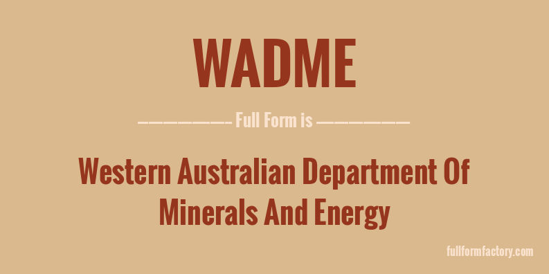 wadme-full-form