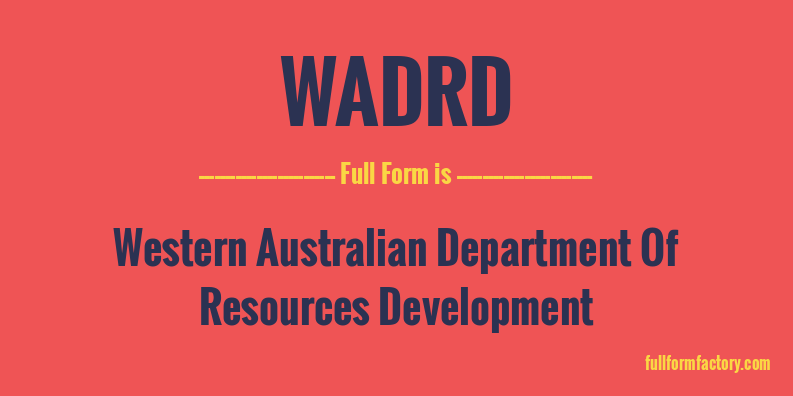 wadrd-full-form