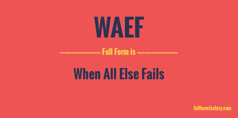 waef-full-form