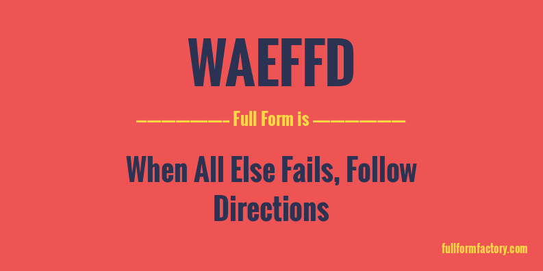 waeffd-full-form