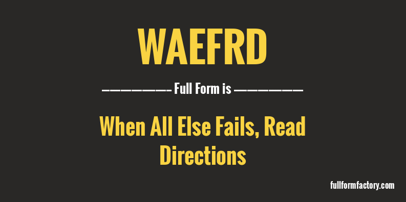 waefrd-full-form