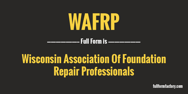 wafrp-full-form