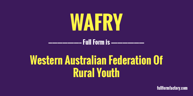 wafry-full-form