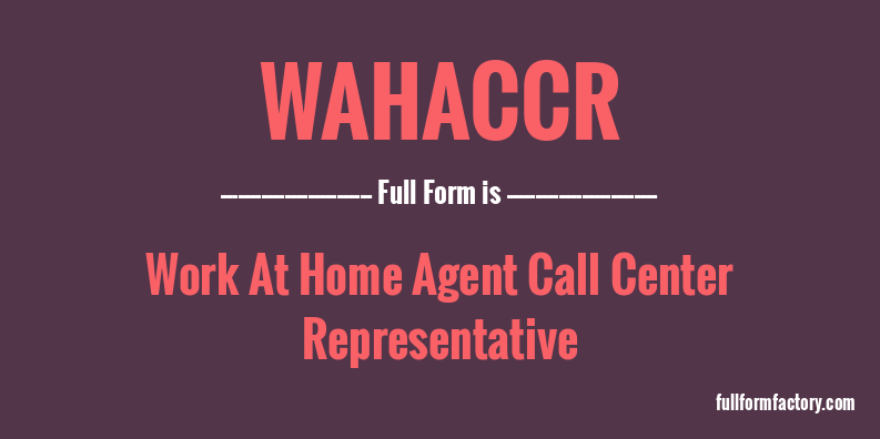 wahaccr-full-form