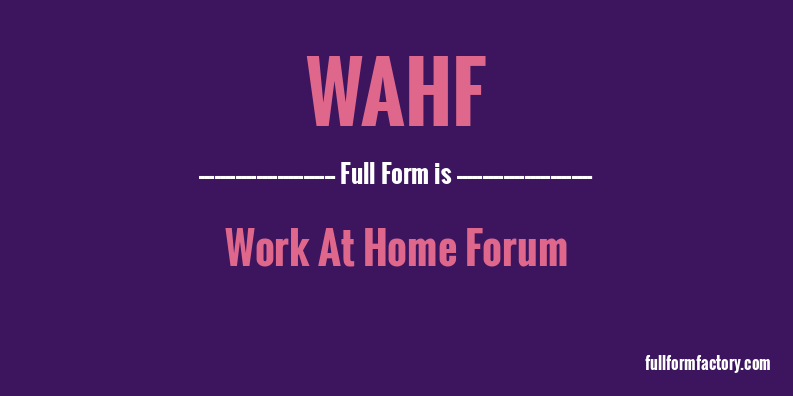 wahf-full-form