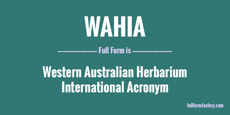 wahia-full-form