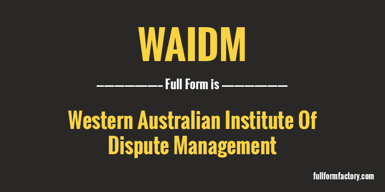waidm-full-form