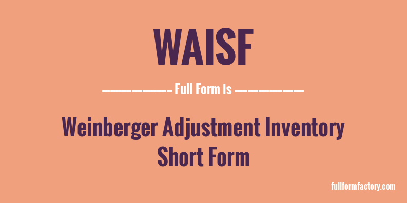 waisf-full-form