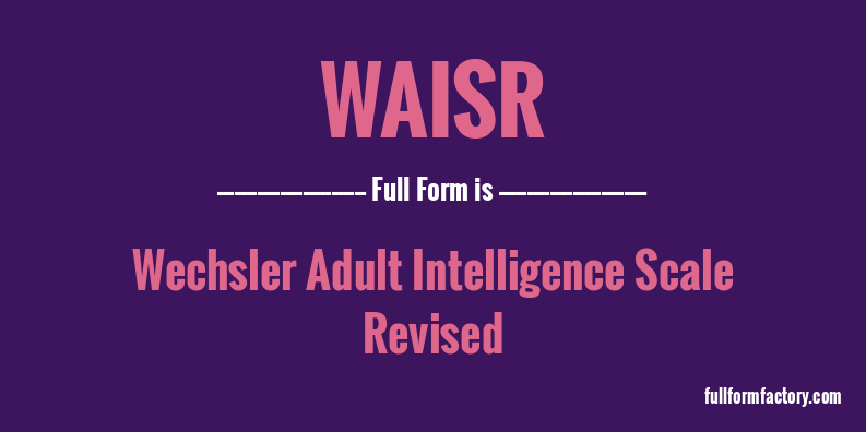 waisr-full-form