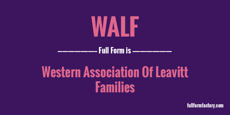 walf-full-form