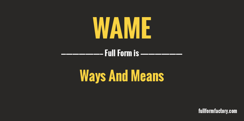 wame-full-form