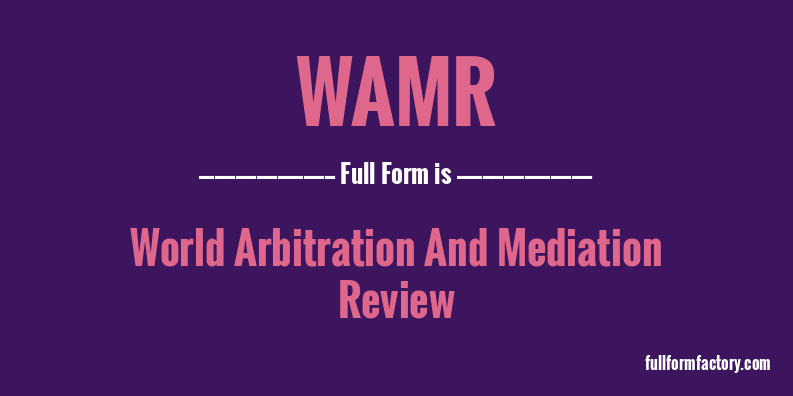 wamr-full-form