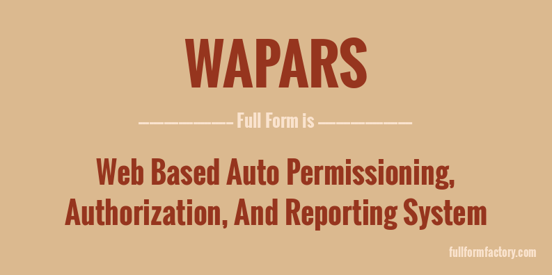 wapars-full-form