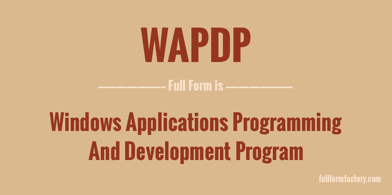 wapdp-full-form