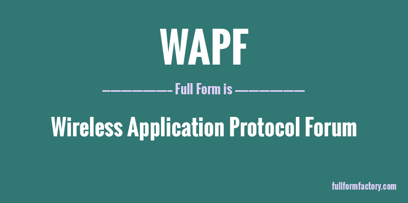 wapf-full-form