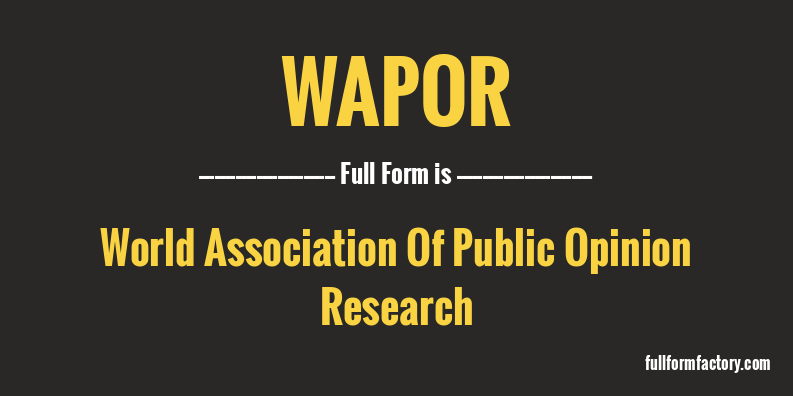 wapor-full-form