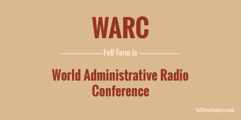 warc-full-form
