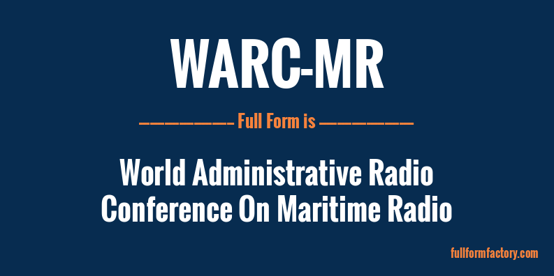 warc-mr-full-form