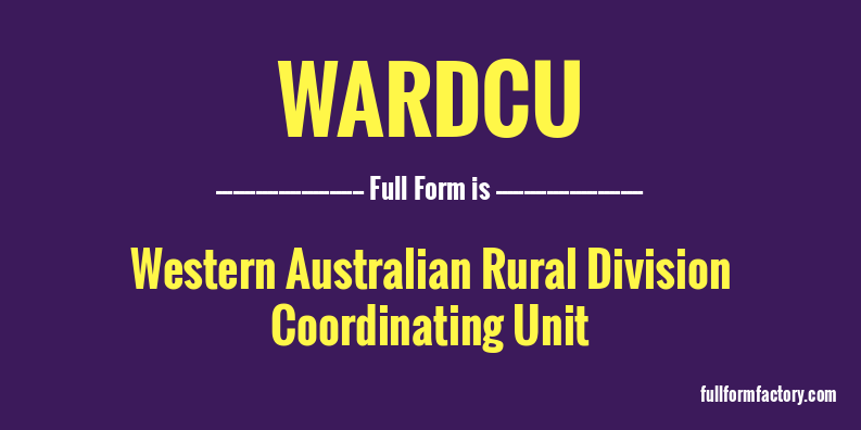 wardcu-full-form