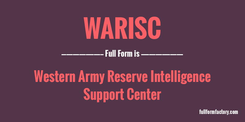 warisc-full-form