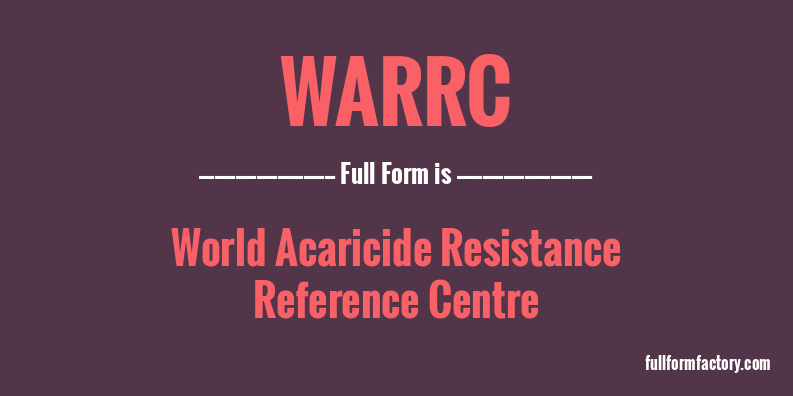 warrc-full-form